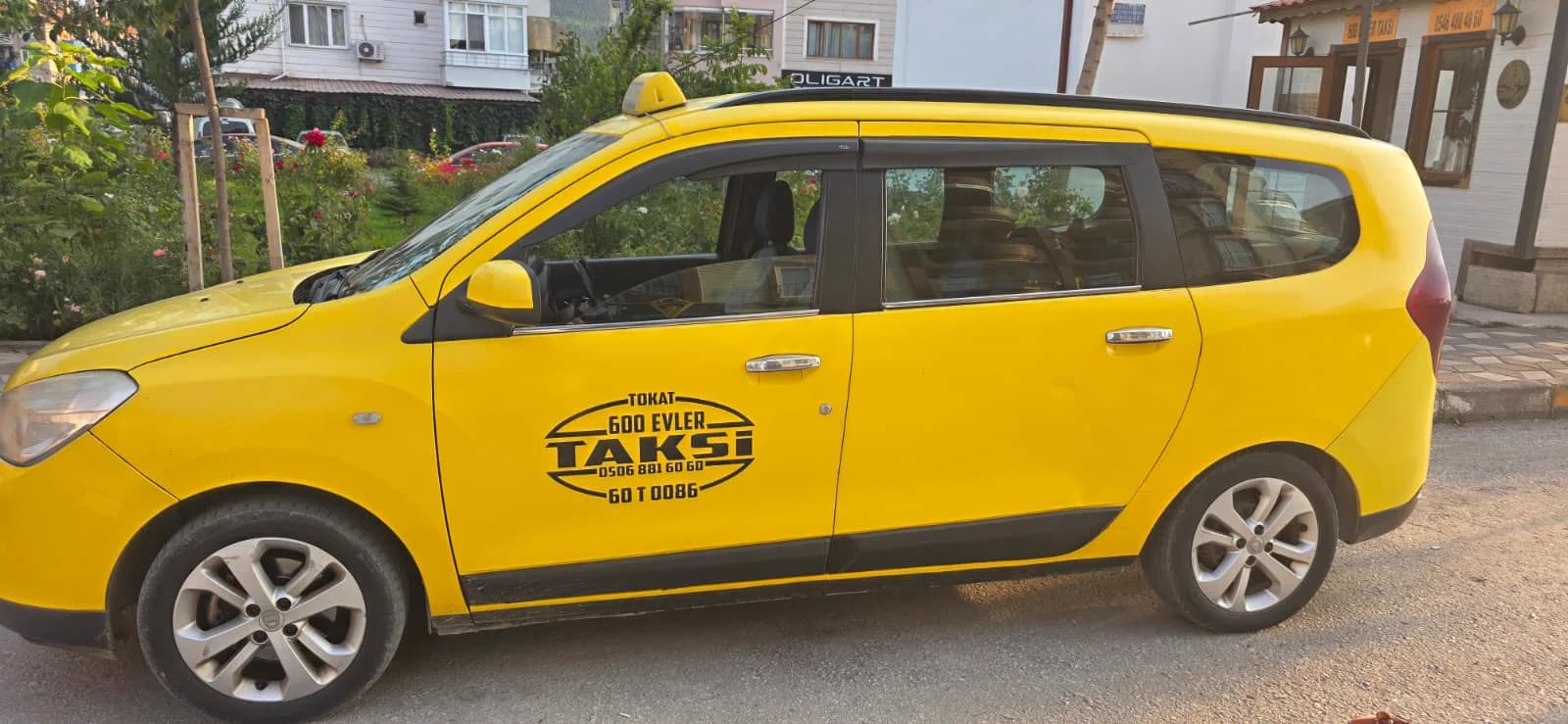 60 T 0086 plakalı Tokat Taksi aracı